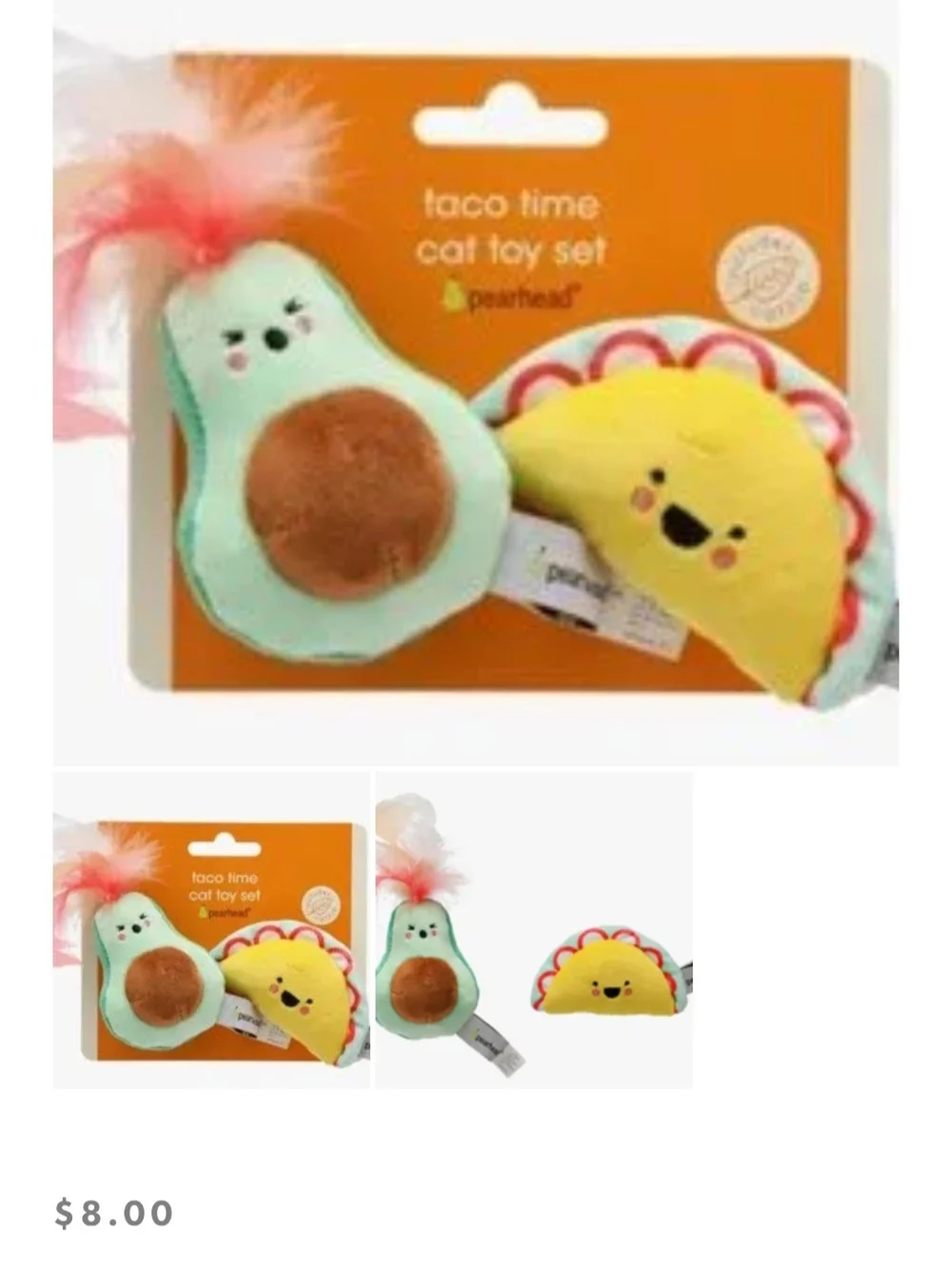 Meijer Taco Fiesta Plush Cat Toy Set - Multicolor